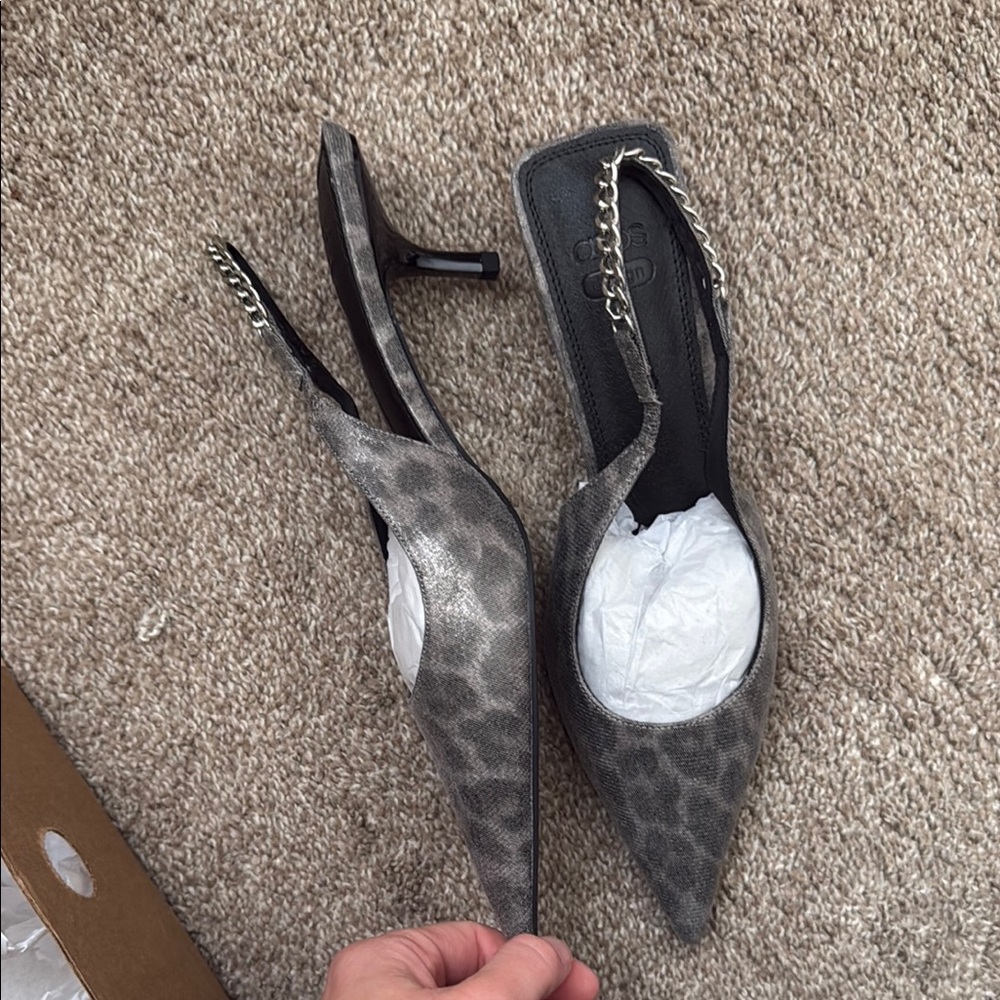 ASOS Gray Heels with Elegant Design- never worn